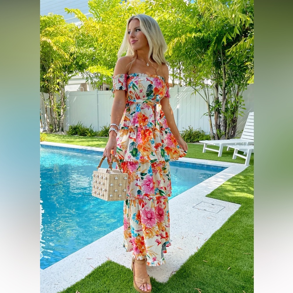 *NWT* BuddyLove Elena tiered maxi dress- Gladiola